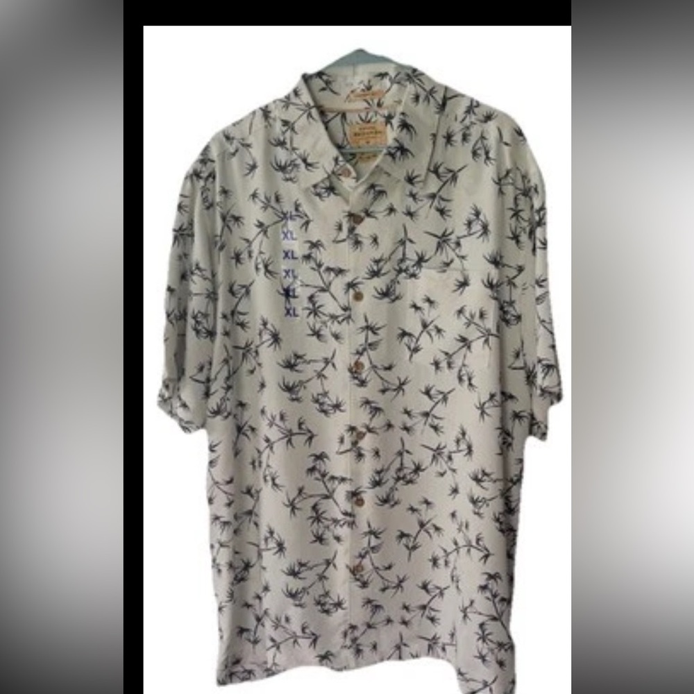 Quiksilver Waterman Collection Comfort Fit White Button Up SSleeve Shirt Sz XL
